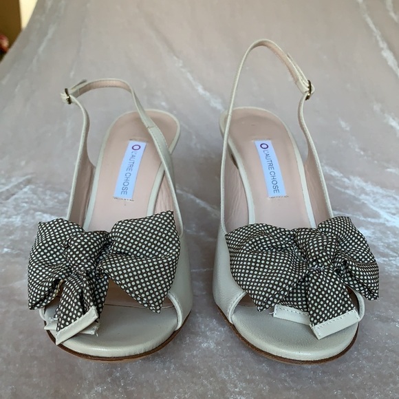 L’AUTRE CHOSE sling back open toe heels - Picture 2 of 14